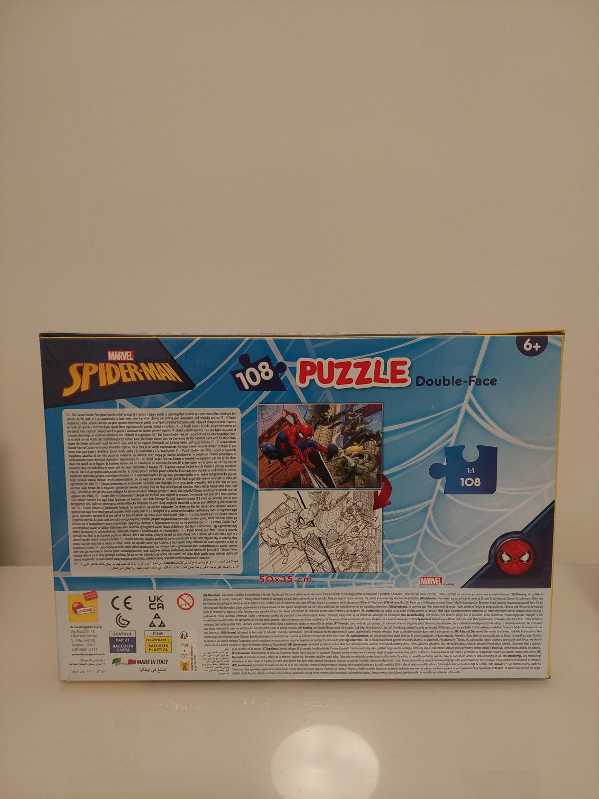 Marvel Spider-Man Puzzle 108pz 50x35cm double face 108pz