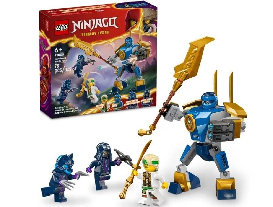 LEGO NINJAGO PACK MECH DA BATTAGLIA DI JAY 71805 MINI FIGURE COSTRUZIONE 78pz