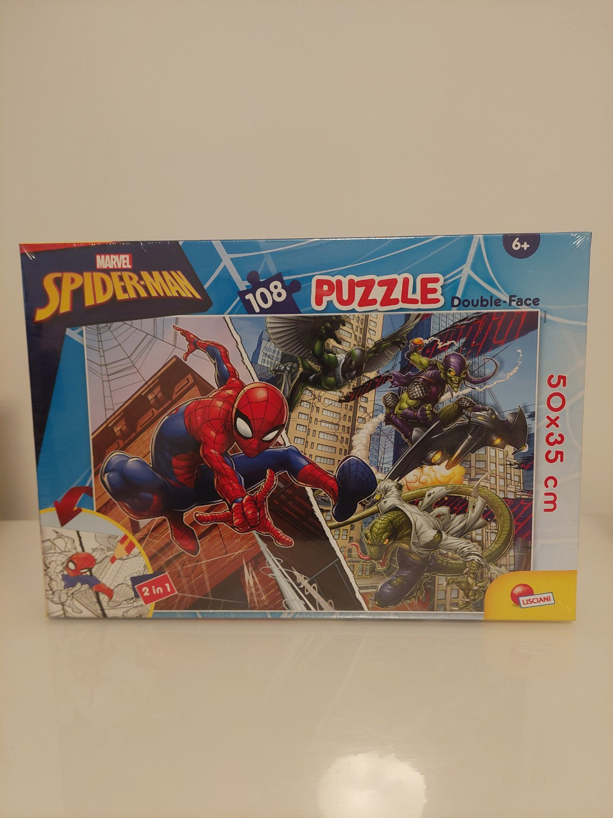Marvel Spider-Man Puzzle 108pz 50x35cm double face 108pz